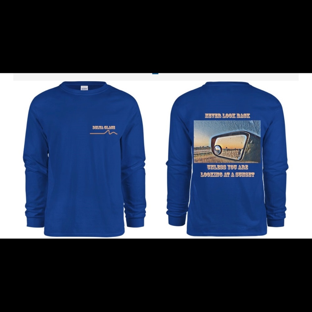 Never look back sunset blue long sleeve